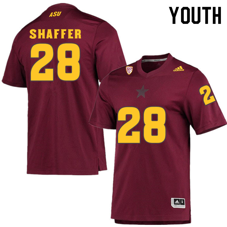 Youth #28 Will ShafferArizona State Sun Devils College Football Jerseys Sale-Maroon